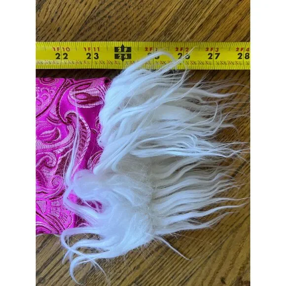 Pink White Reversible Y2K 90s Fluffy Jacket Coat  Women's Size Medium - Picture 9 of 13